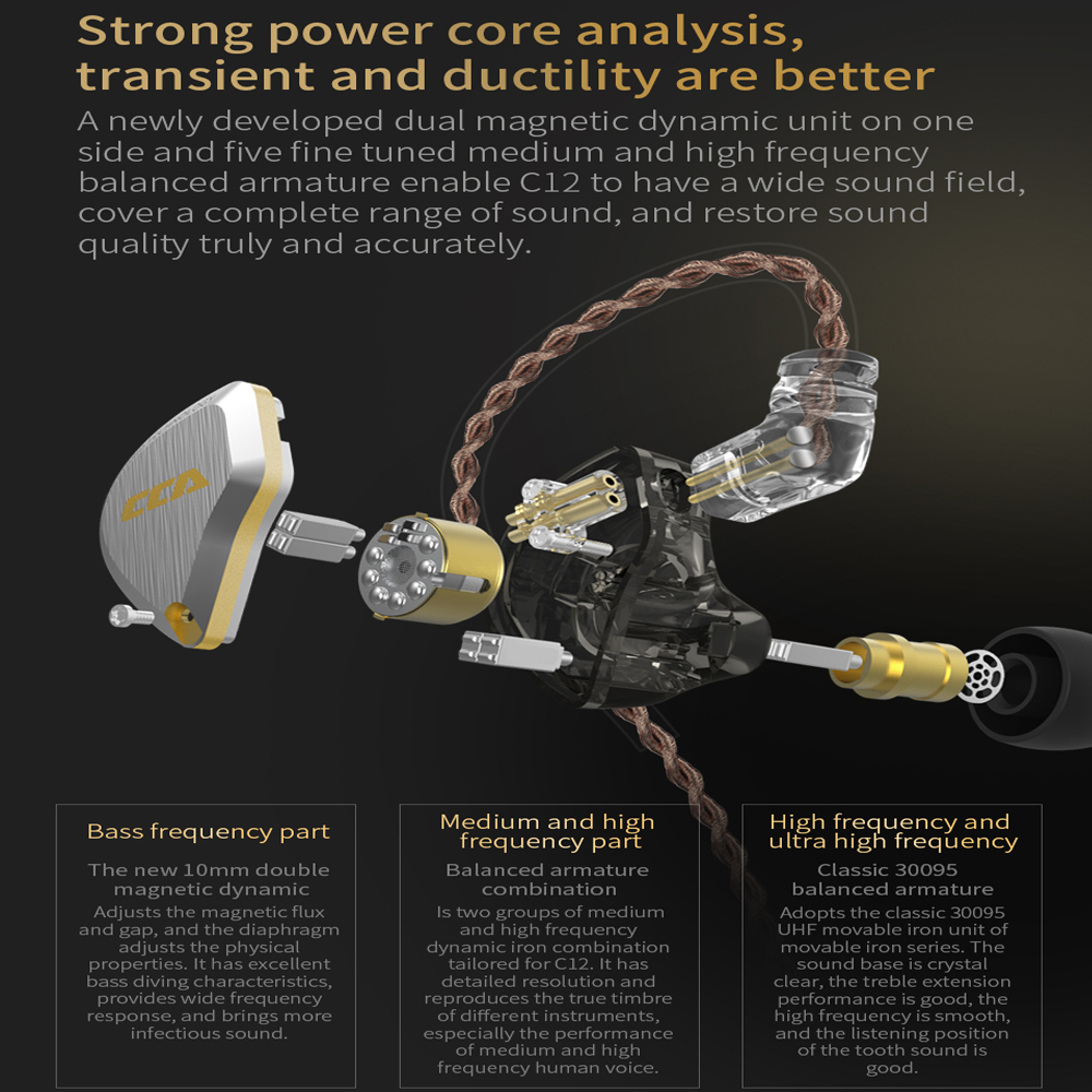CCA C12 in Ear Metal Headphone - Audiophile Headphone Wired recension och pris