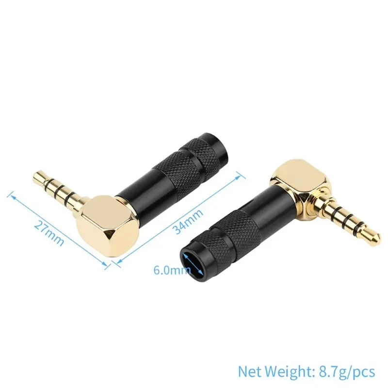 Jack 3.5 MM 90 Degree 1/8' 3 P - Audiophile Headphone Wired recension och pris