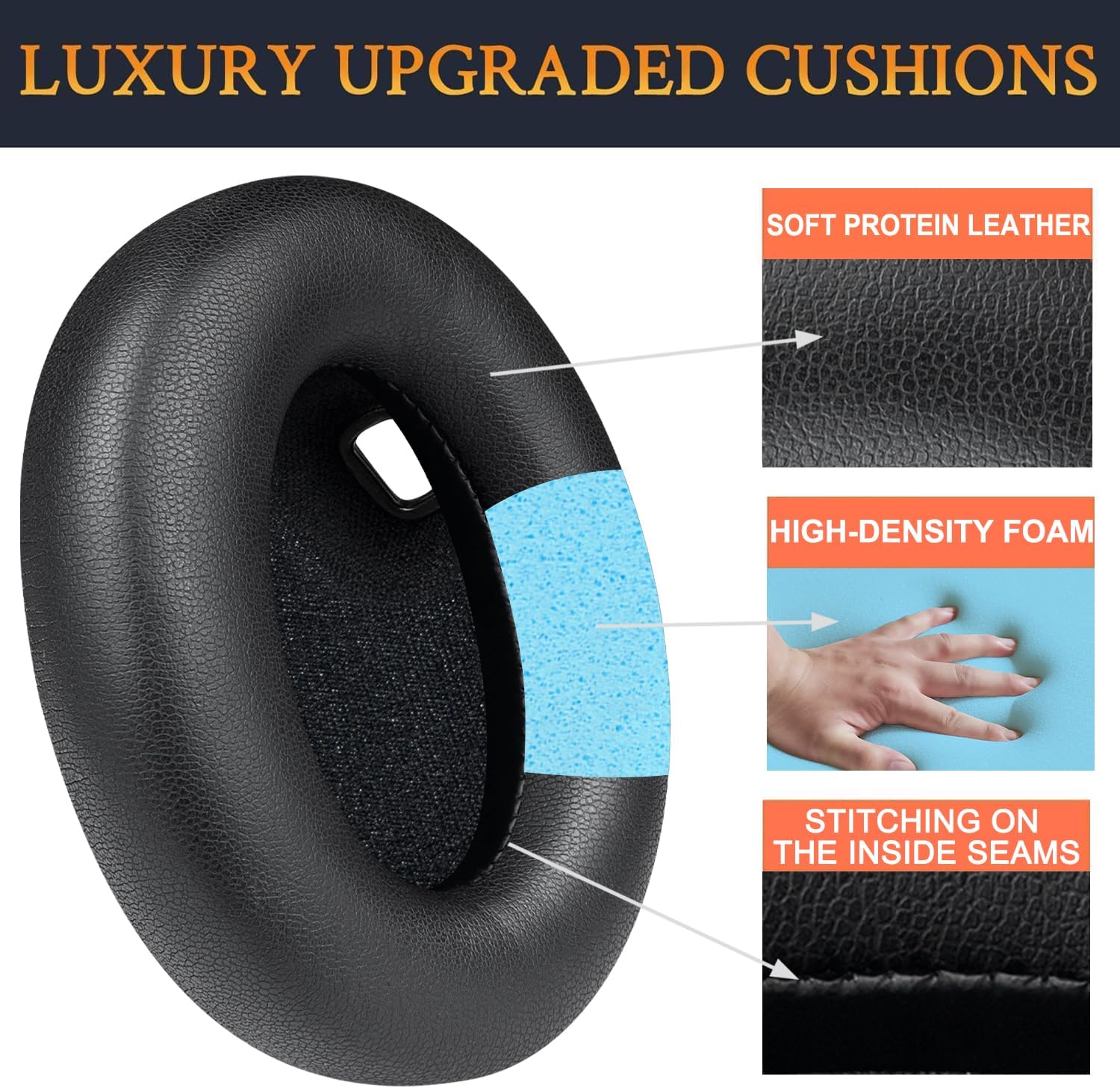 Replacement Earpads Soft Memor - Sony Headphone Wh-1000Xm4 recension och pris