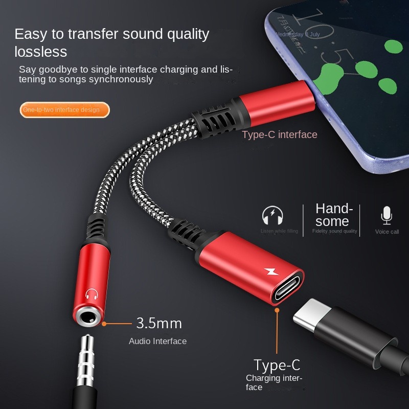 10/60W PD Fast Charger Cable 2 - Earphone Splitter Jack recension och pris