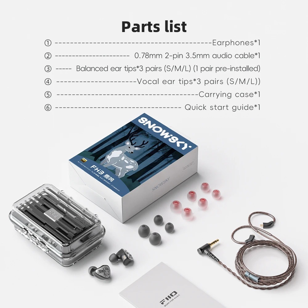 FiiO FH3 LUMI 1DD+2BA Hybrid I - In Ear Monitor Iem recension och pris